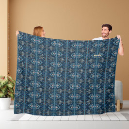 Manta de cuadros de franja azul de Poet Adiela Ako