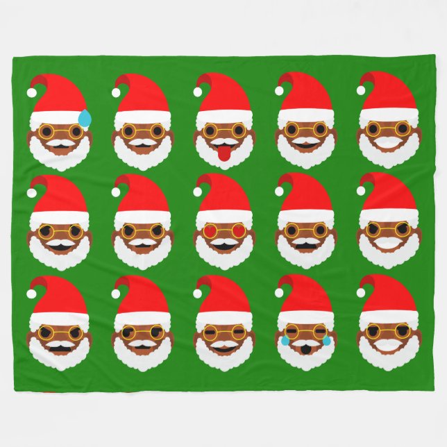 manta de emoticonos de la emoji de santa africana (Frente (Horizontal))