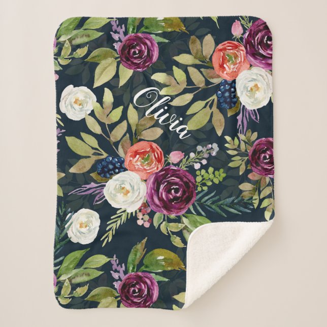 Manta de encargo floral de la niña de Boho (Anverso)