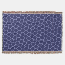 Manta de felpa con estampado de jirafa azul oscuro
