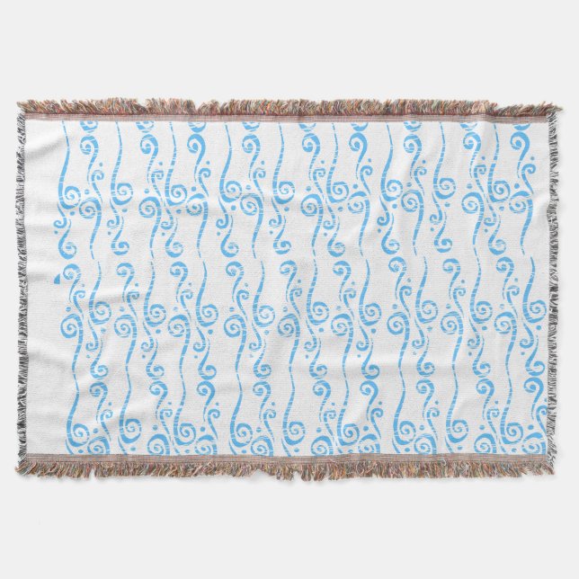 Manta de felpa con remolinos azules  (Anverso)