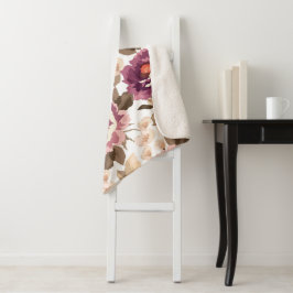 Manta de fleece Sherpa - Diseño de Flor de Verano