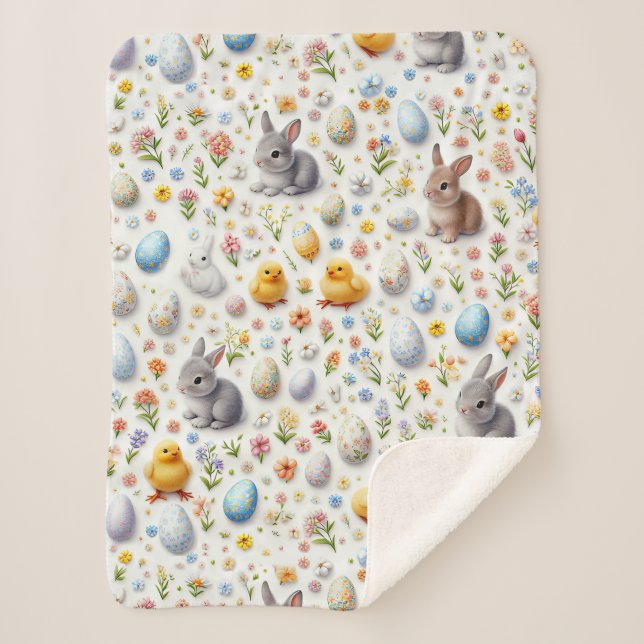 Manta de Fleece Sherpa - Estampado Personalizado U (Anverso)