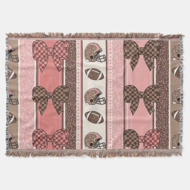 Manta de fútbol Coquette con estampado de leopardo (Anverso)