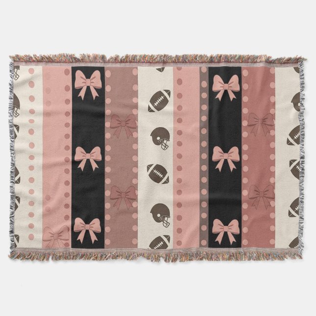 Manta de fútbol Coquette con estampado de leopardo (Anverso)