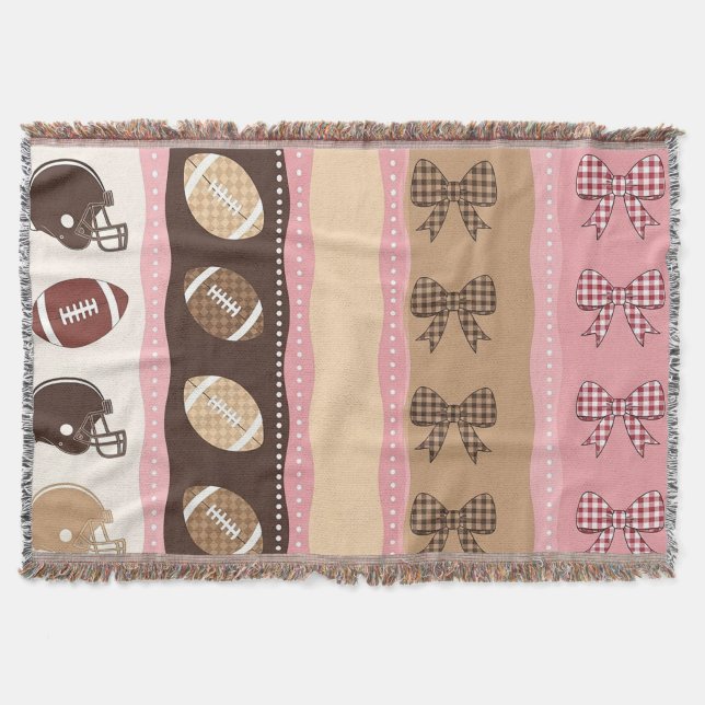 Manta de fútbol Coquette con estampado de leopardo (Anverso)
