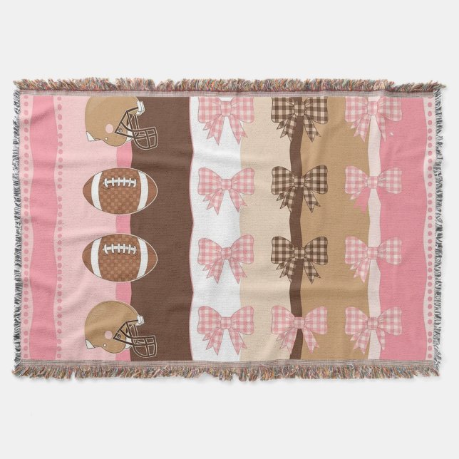 Manta de fútbol Coquette con estampado de leopardo (Anverso)