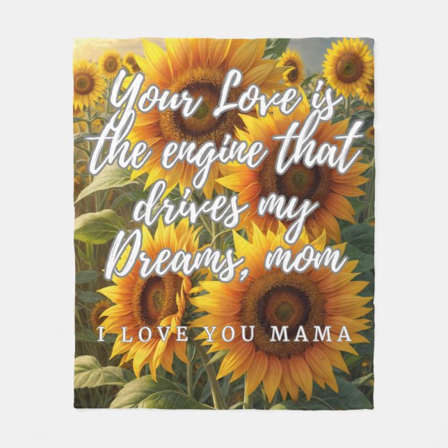 Manta de Girasoles para Mamá (Anverso)