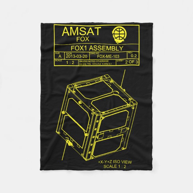 Manta de la asamblea de AMSAT Fox-1 (Anverso)