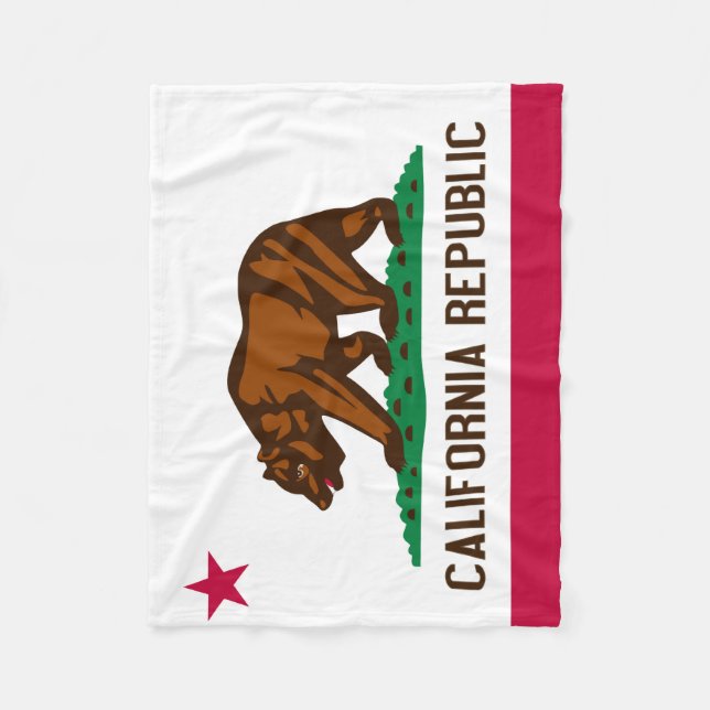 Manta de la bandera del oso de California (Anverso)
