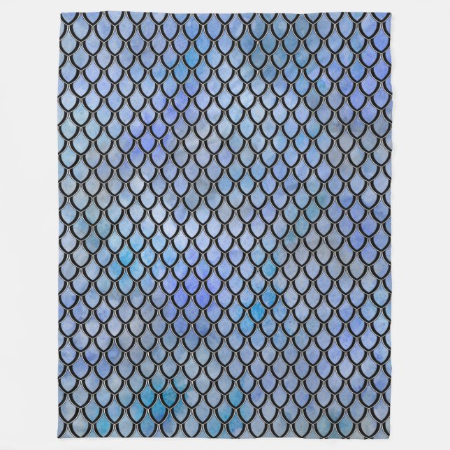 Manta de la escala del dragón del negro azul (Anverso)