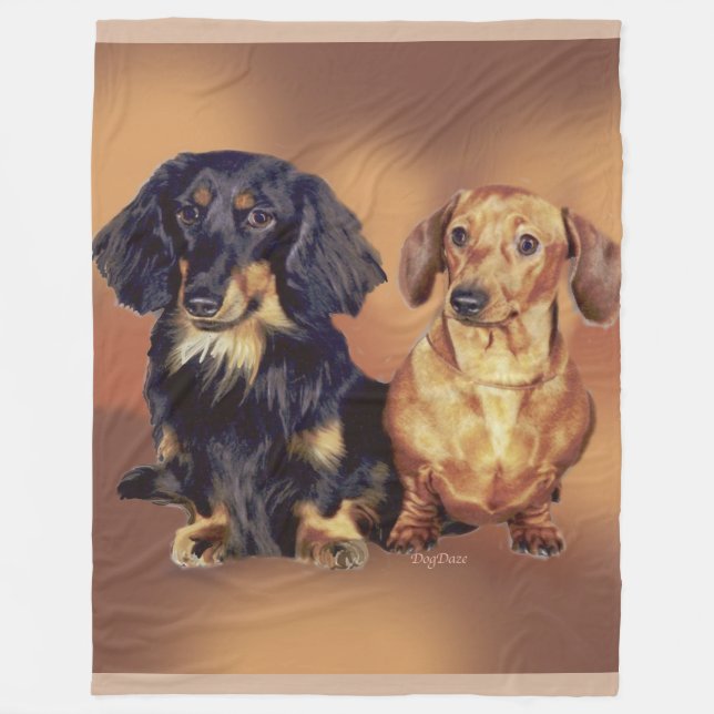 Manta de lana Dachshunds (Anverso)
