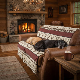 Manta de lana de bosque de otoño