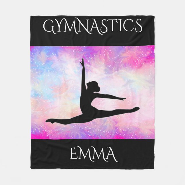 Manta de lana de gimnasia con nombre personalizado (Anverso)