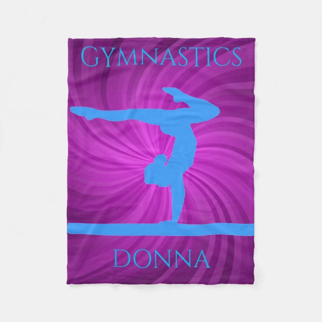 Manta de lana de gimnasia. Nombre personalizado. (Anverso)