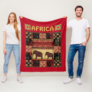 Manta de lana de patchwork africana