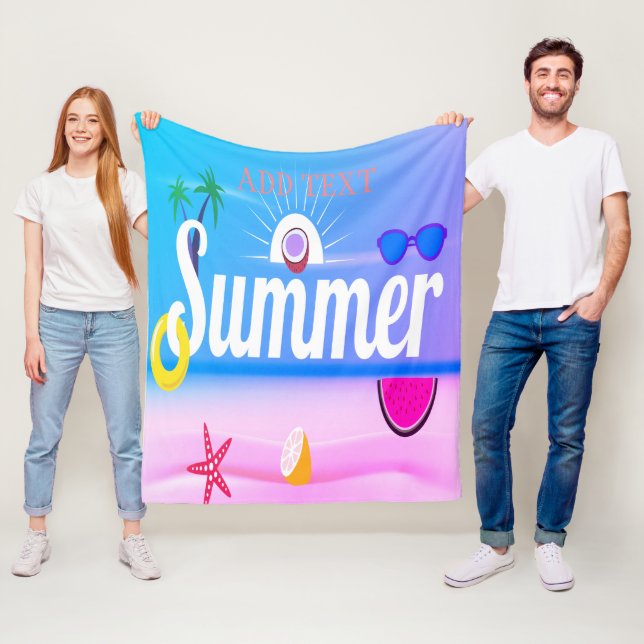 Manta de lana de vacaciones en el mar de verano (In situ)