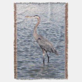 Manta de lanzamiento de agua de la garza azul