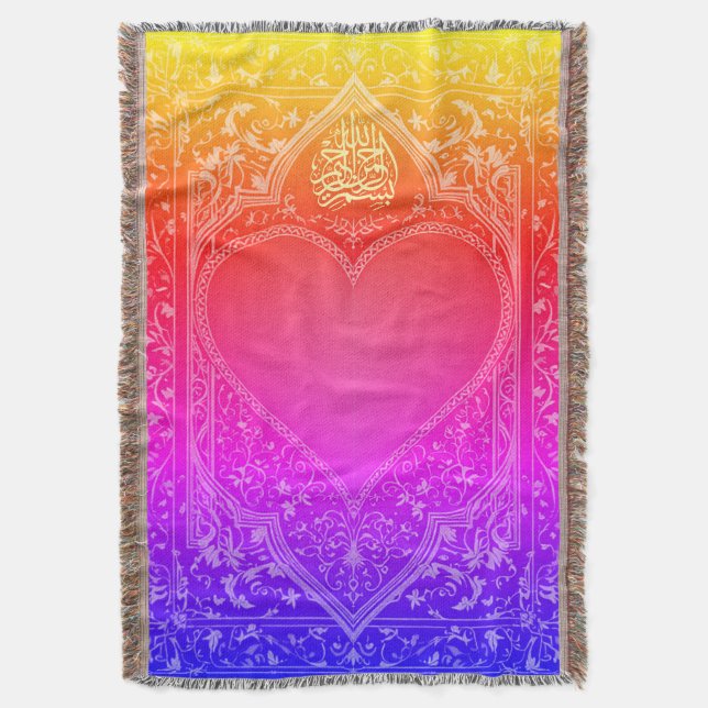 Manta de lanzamiento de alfombras de oración (Frente vertical)