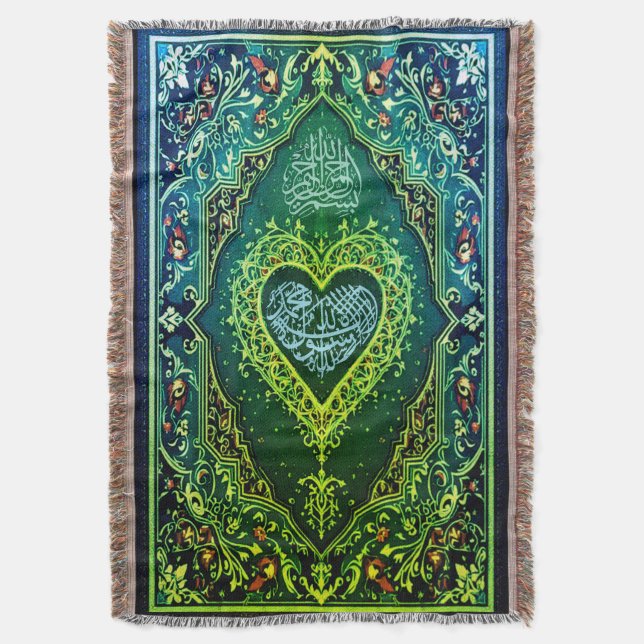 Manta de lanzamiento de alfombras de oración (Frente vertical)