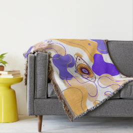 MANTA DE LANZAMIENTO DE ARTE ABSTRACTO DE OJO MALO