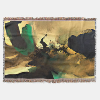 Manta de lanzamiento de arte oriental abstracto, 6