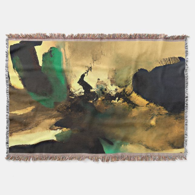 Manta de lanzamiento de arte oriental abstracto, 6 (Anverso)