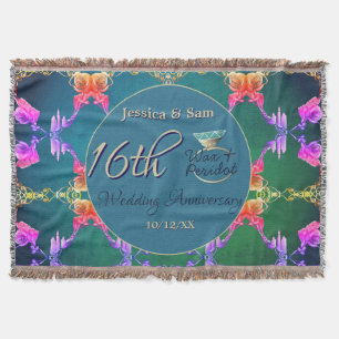 Manta de lanzamiento de flores de statice de cera