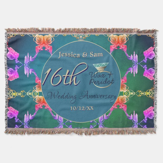 Manta de lanzamiento de flores de statice de cera  (Anverso)