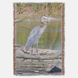 Manta de lanzamiento de la garza azul