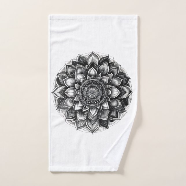 manta de lanzamiento de mandala (Toalla de mano)