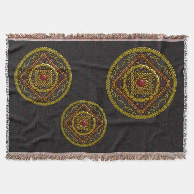 Manta de lanzamiento de mandala de Escorpio (Anverso)