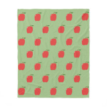 Manta de lanzamiento de manzanas (Sage Green & Red