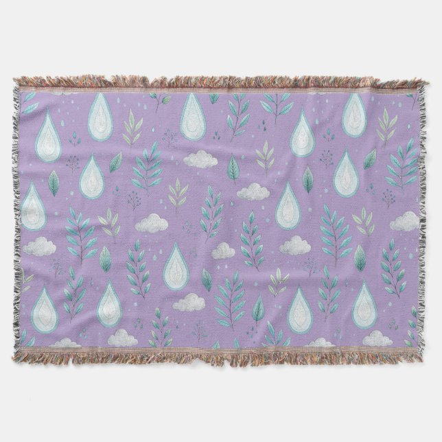 Manta de lanzamiento de nube de lluvia morada – de (Anverso)