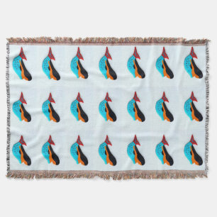 manta de lanzamiento de patrón de sirenas azules