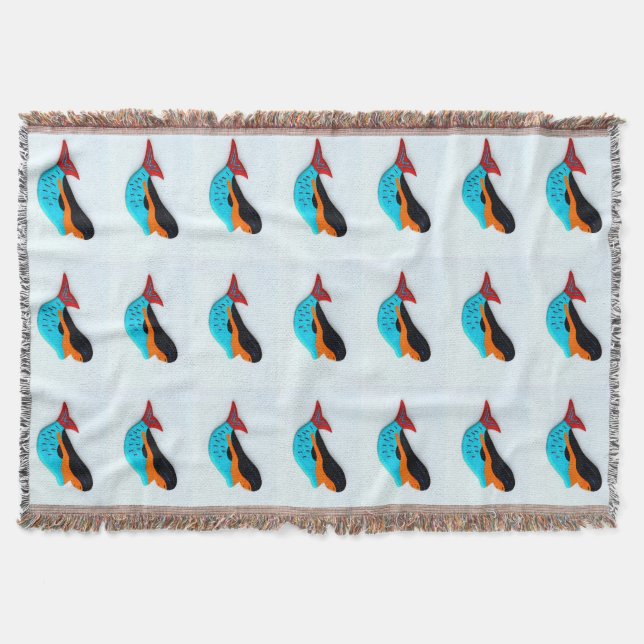 manta de lanzamiento de patrón de sirenas azules (Anverso)