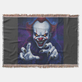 Manta de lanzamiento de payaso aterrador