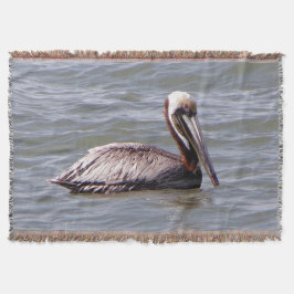 Manta de lanzamiento pelícano marrón