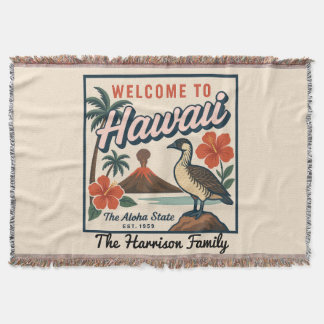 Manta de lanzamiento personalizada de Hawái