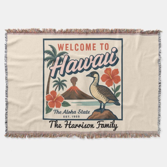 Manta de lanzamiento personalizada de Hawái (Anverso)