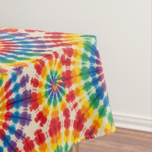 Manta de mesa psicodélica con Tie Dye | Mantel ret