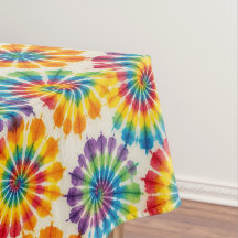 Manta de mesa psicodélica con Tie Dye | Mantel ret
