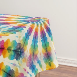 Manta de mesa psicodélica de Tie Dye | Mantel retr