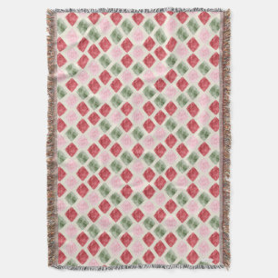 Manta de Navidad acogedora con estampado de cuadro