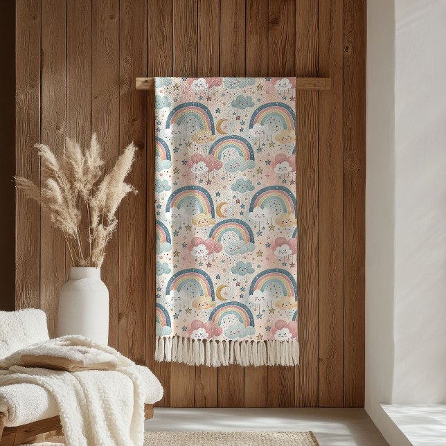 Manta de Nube Sherpa Tonos Pastel para la comodida (Sherpa Cloud Blanket Pastel Hues for Kids’ Comfort)