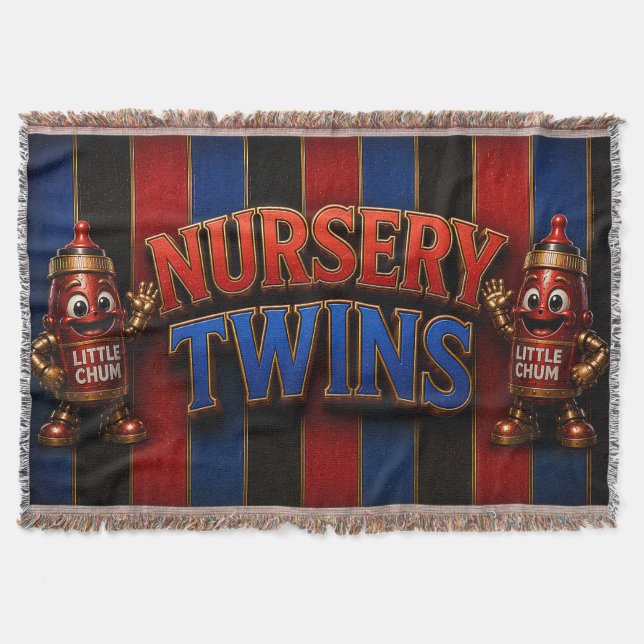 Manta de nursery para gemelos Chums cola/ (Anverso)