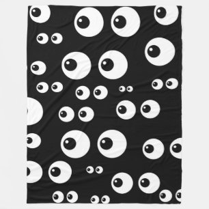 manta de ojos blancos negros