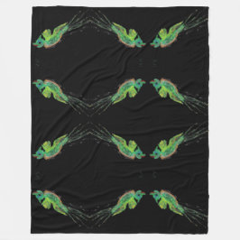 manta de pintura de pájaro verde