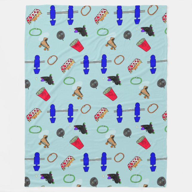 Manta de pista de patinaje retro (Anverso)