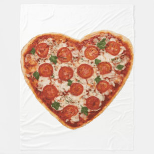 manta de pizza con forma de corazón
